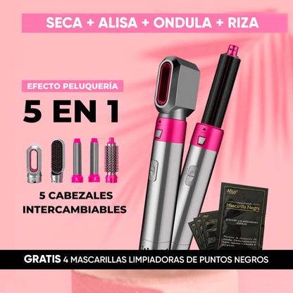 Cepillo Secador - Airstyle 5 en 1 + 4 Mascarillas limpiadoras gratis